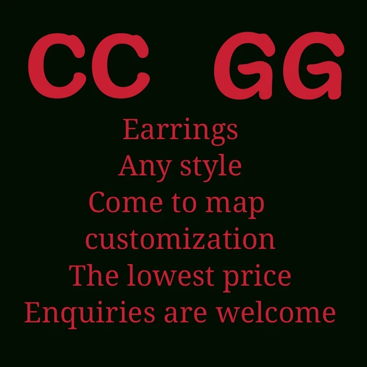 
s925 silver needle letter CC earrings GG earrings to map and sample processing custoeap factorm earrinol y wschlsaghee 