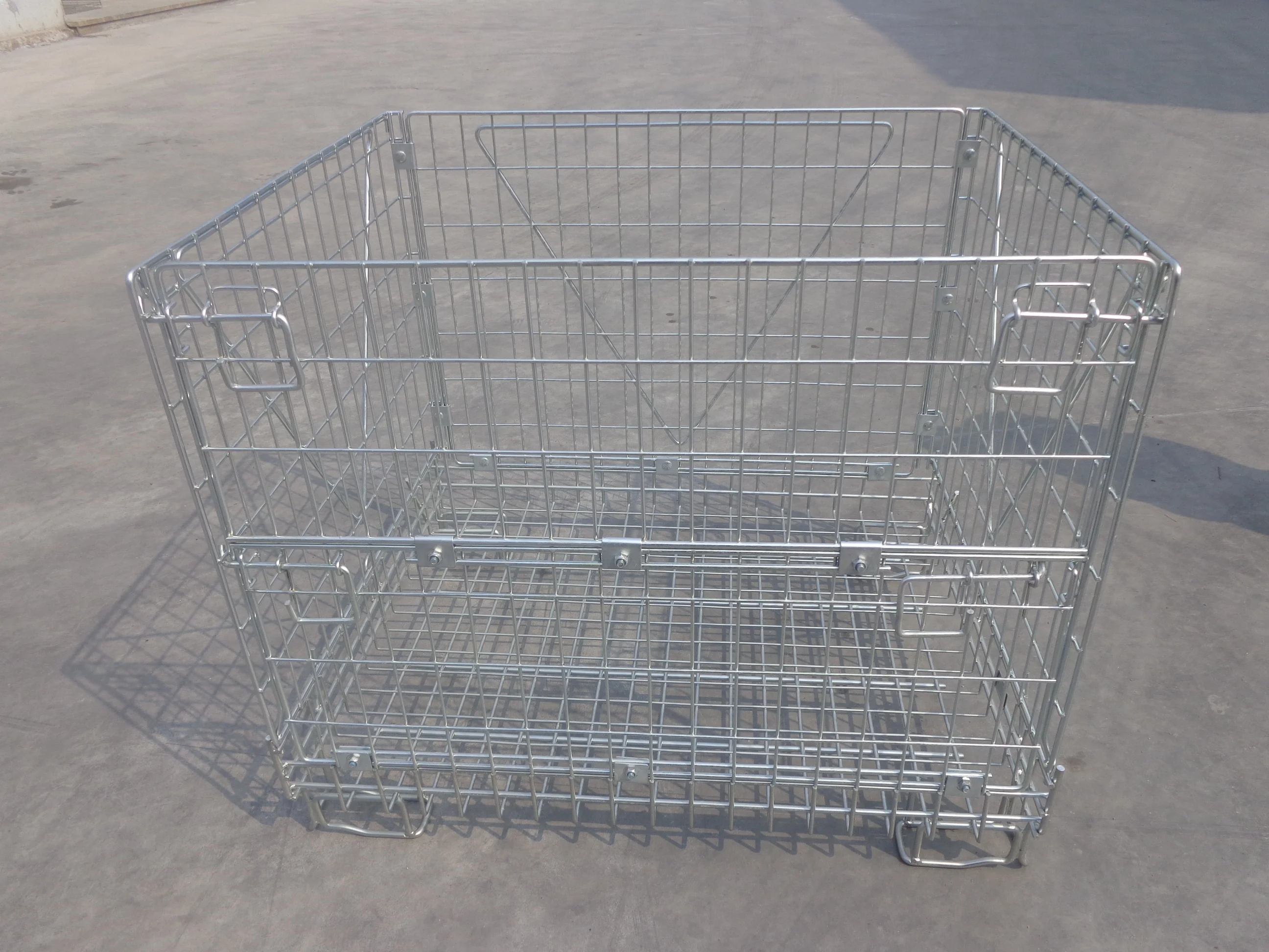 Powder Coated Cage Metal Box Wire Mesh Steel Pallet Box