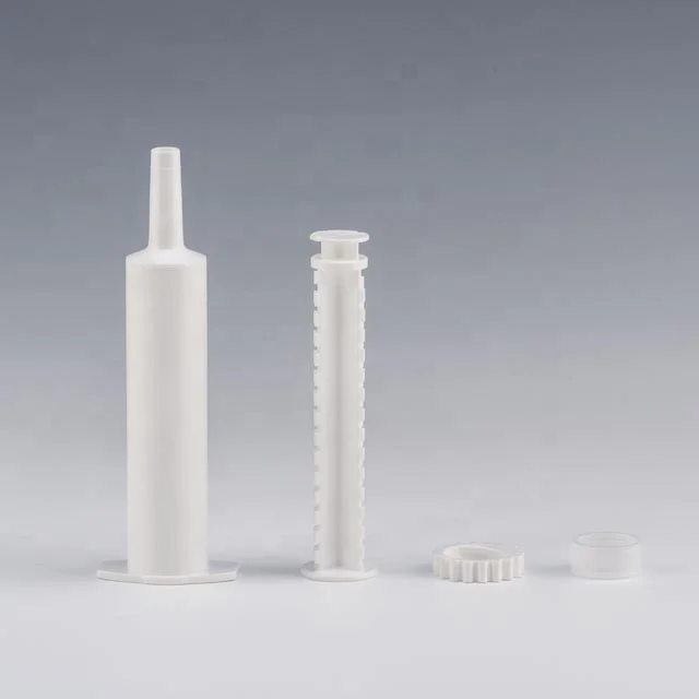Factory Price 30CC Plastic Injector White Color 30ML Oral Paste Animal Medical Syringe for Packaging Horse/ Sheep Wormer Paste