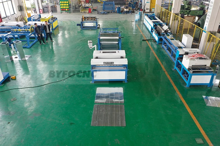 Auto square hvac forming duct line 2 making ventilation pipe machine