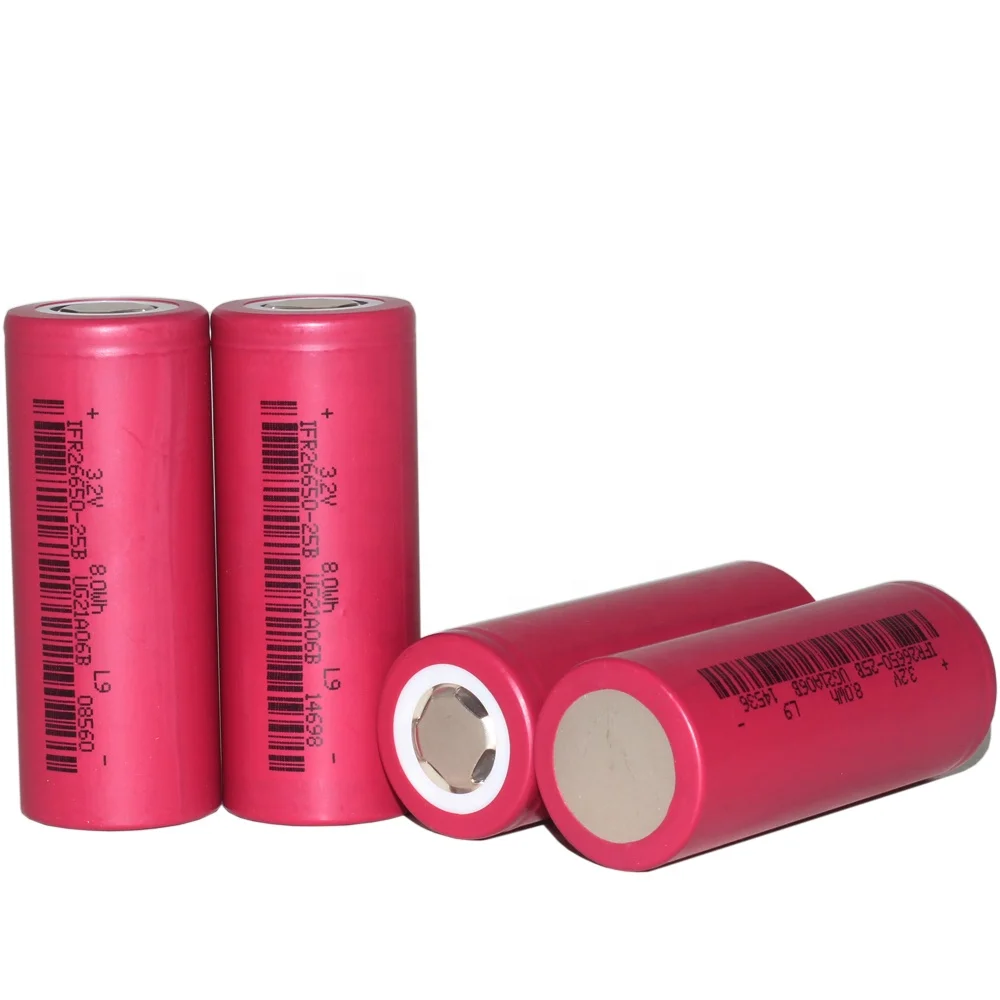 3.2V LiFePO4 26650 30C LiFePO4 Battery Max 75A  Continuously Discharge Current 26650 LiFePO4 Batteries For Starter Battery