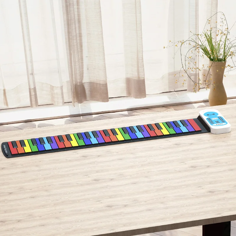 Маленькая клавиатура пианино для музыкального обучения цифровые музыкальные инструменты рулонное фортепиано с 49 клавишами