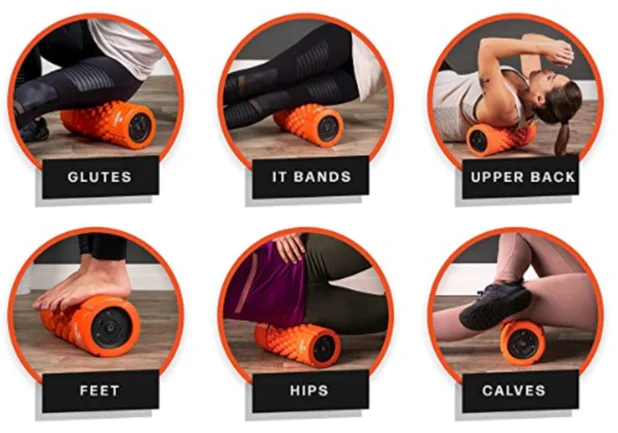 Vibrating massage Roller, Deep Tissue Trigger Point Massage Roller, Electric Fitness Roller for Muscle Recovery, Back Pain