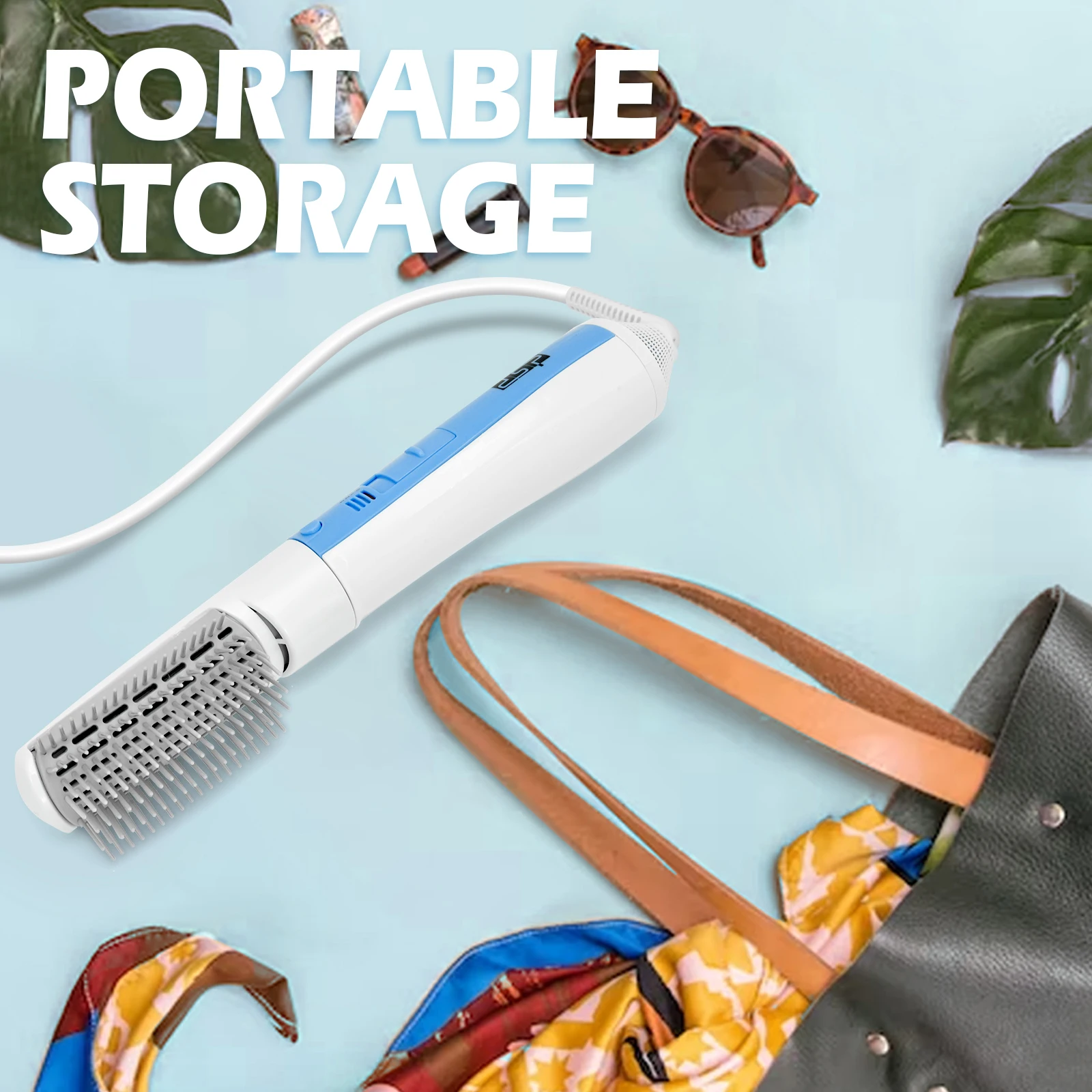 DSP Hair Curler Straightener Blower Brush Hot Air Brush One Step Hair Electric Comb Fast Heating Hair Dryer Brush