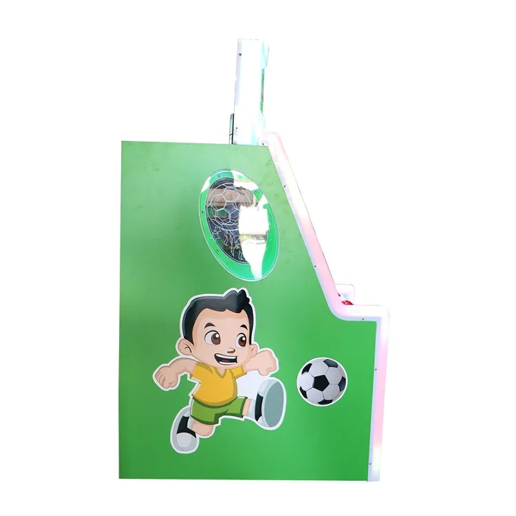 Threeplus coin pusher arcade game happy soccer 3 machine kids football shooting machine