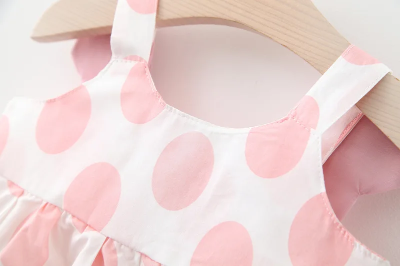 Baby Girls summer new cute princess dress children Korean cotton linen dress skirt summer dress with beanie hat