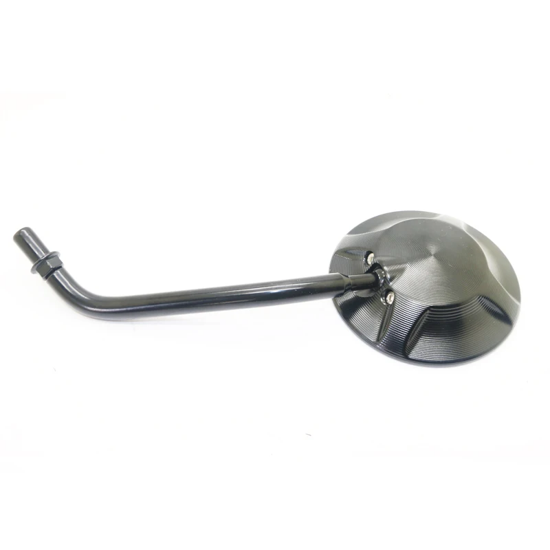 CNC Aluminum Black Convex Glass Round Motorcycle Rearview Mirrors