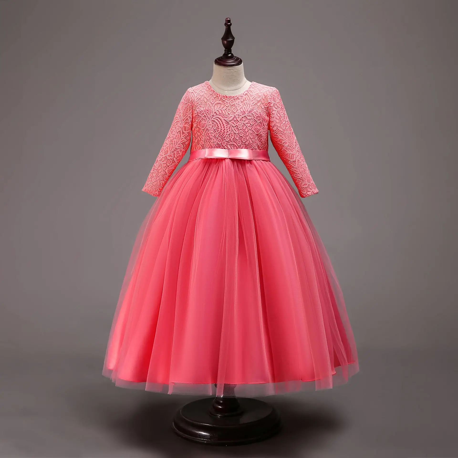 Girls Ruffles Long sleeve Dress Kids Wedding Birthday Party Clothing Children Girl Princess Dresses Kid Frocks Costumes