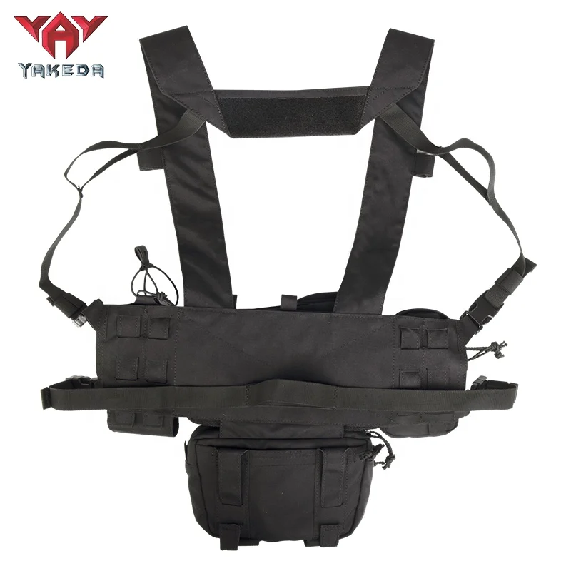 YAKEDA Tactical Chest Rig Modular Load Bearing Patrol Belt With Harness and Pouches Tactico Gear Tactical Chest Vest