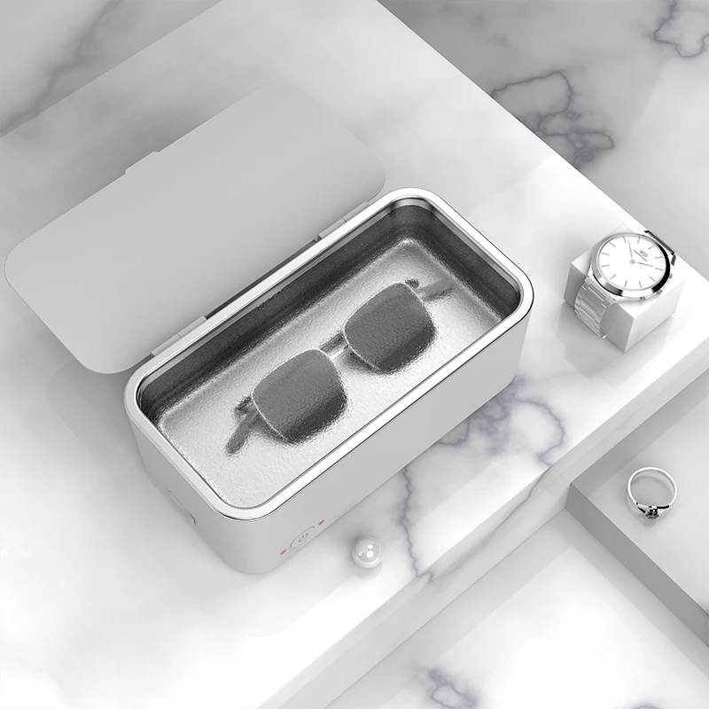 Portable Rechargeable Cosmetic Contact USB Household Ultrasonic Contact Lenses White Jewelry Watch Glasses Digital Private Label