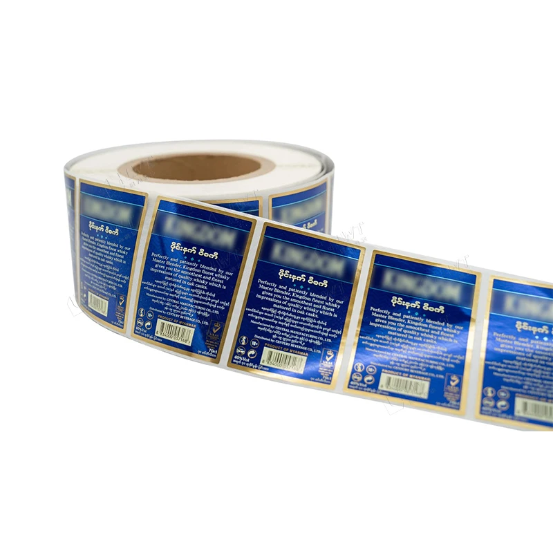 Glass Bottle Can Jar Packaging Personalized Custom Waterproof Adhesive Sticker Labels With Labeling Machine