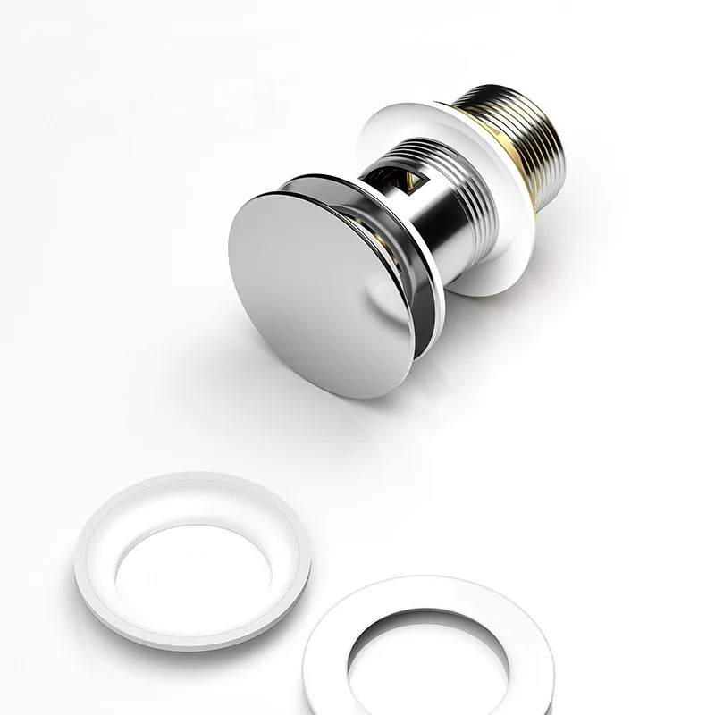 Sink Drain Universal Bathroom Sink Stopper  Plug With Basket Anti Clogging Pop Up  Without Overflow Drain