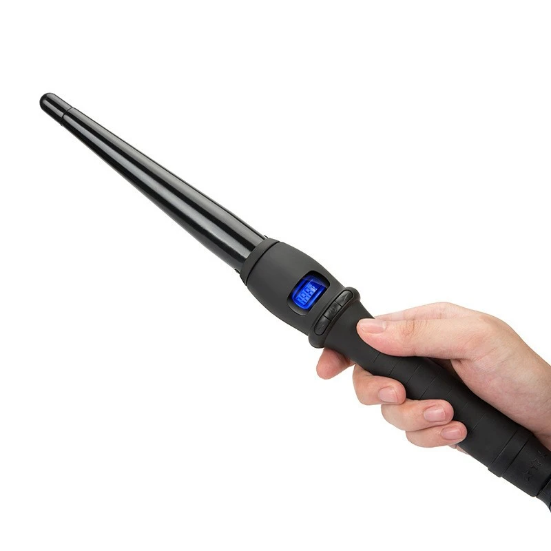High Quality LCD hair Waver Curler conical curling iron single tube ceramic glaze pear flower cone electric hair curly hair