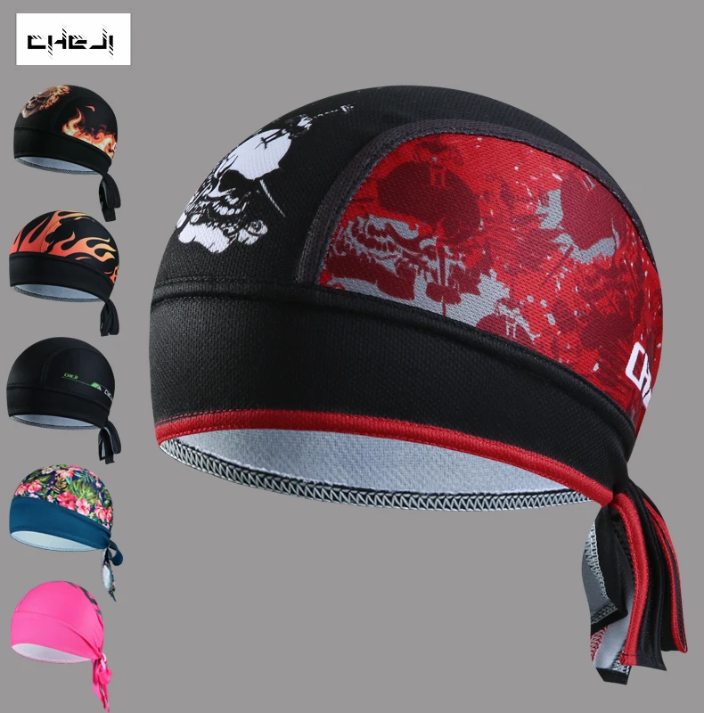 CHEJI Cycling Bandana Quick-dry Outdoor Sport Bicycle Head Scarf Pirate Scarf Hood MTB Racing Bandana Hat Custom Bandana