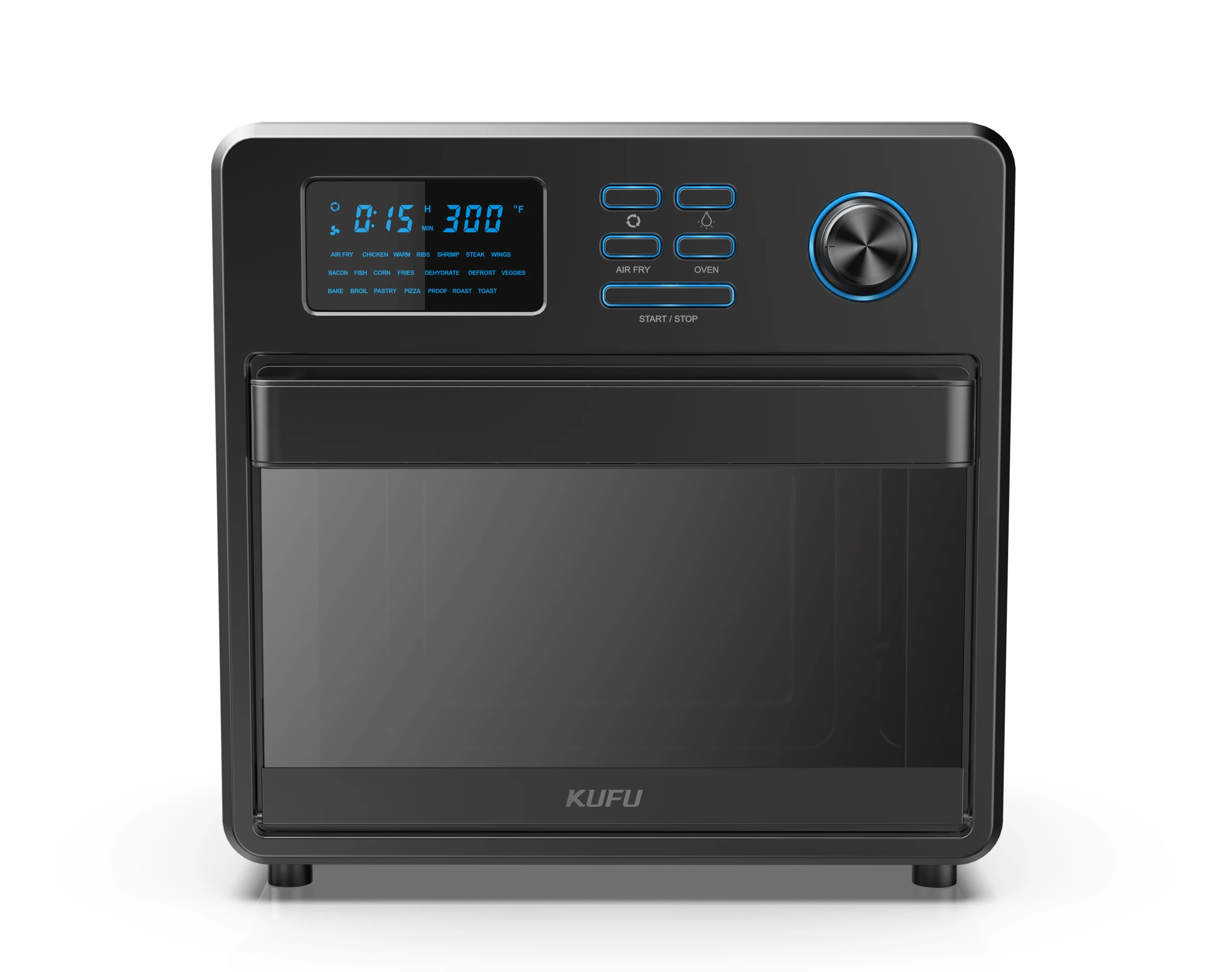 KUFU 2022 Hot Sale Silver crest air fryer 15l  digital LED halogen air fryer oven with accessories