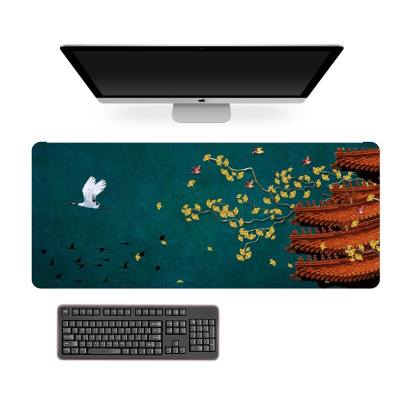 Traditional Chinese Royal Style Painting Mouse Pad Imperial Palace Fobidden City Pattern Mouse Mat Waterproof