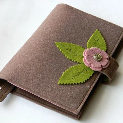 Customized Supply for Students Colorful Felt Book Cover Felt Notebook Diary Cover