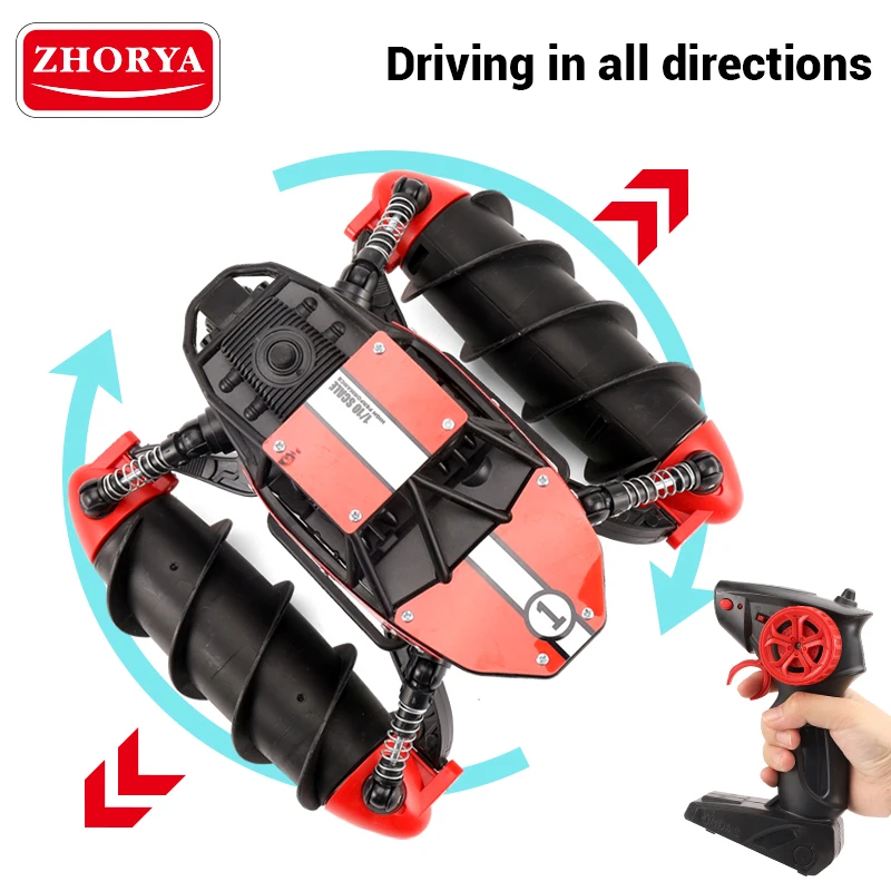 Leemook 2024 2.4G Amphibious Waterproof Line Amphibious Remote Control Car Remote control programming stunt climbing car