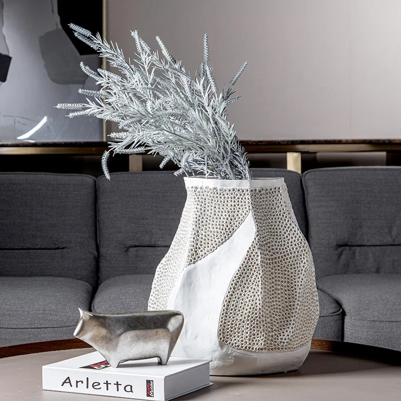 Resin flower vase 2021 for home decor concise style