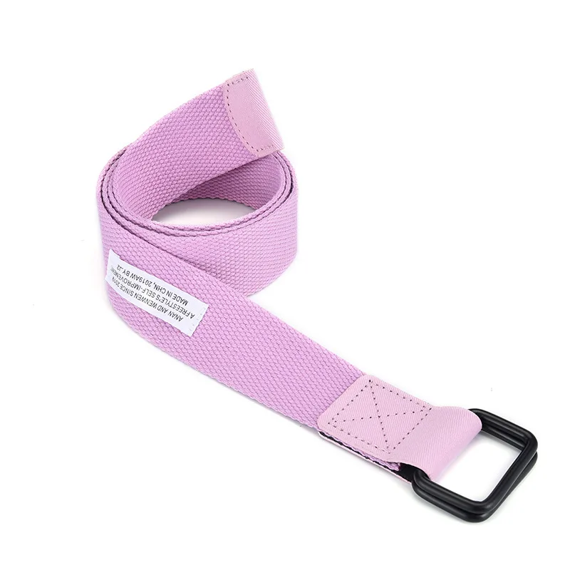 New canvas belt, black fusion double buckle belt for students, young men and women outdoor casual belt