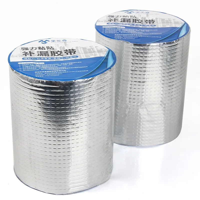 
Mileqi high quality aluminum foil waterproof butyl rubber sealant tape for metal roof insulation and roof leak repair 