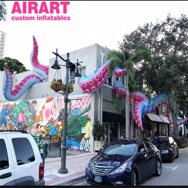 Easter stage props decoration blue inflatable octopus tentacles