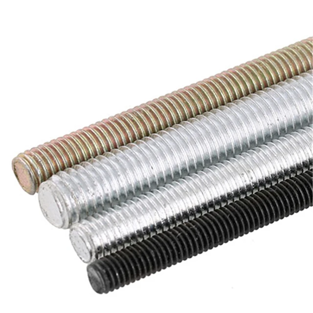 DIN975 Carbon steel Threaded Rod M10 M12 M24 Grade 8.8 Zinc plated Threaded Rod full thread bar