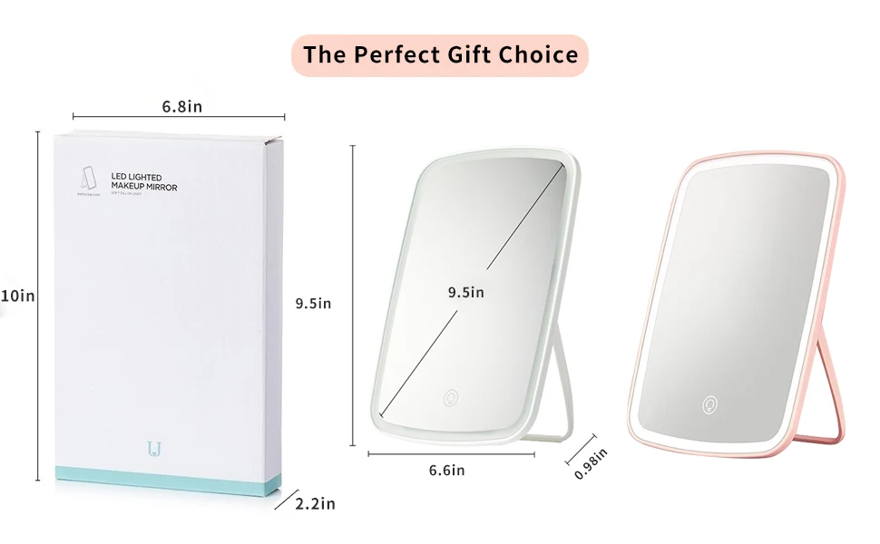 2024 Original Design High Definition Vanity Mirrors Smart Touch Switch Best Quality Lady Favorite Glass Plastic Mirror