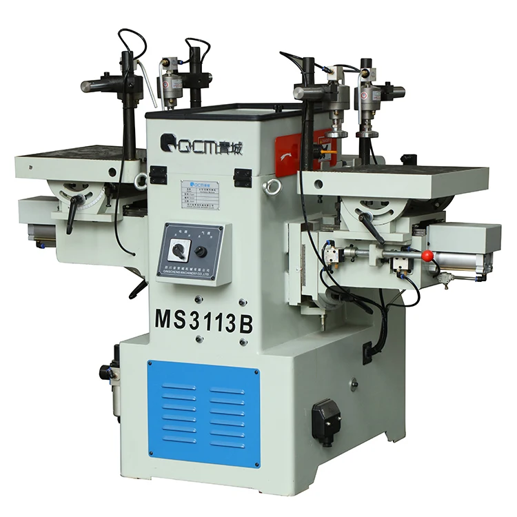 MS3113B Automatic CNC 2 Spindles Woodworking Horizontal Double-end Tenon Mortising Mortiser Machine