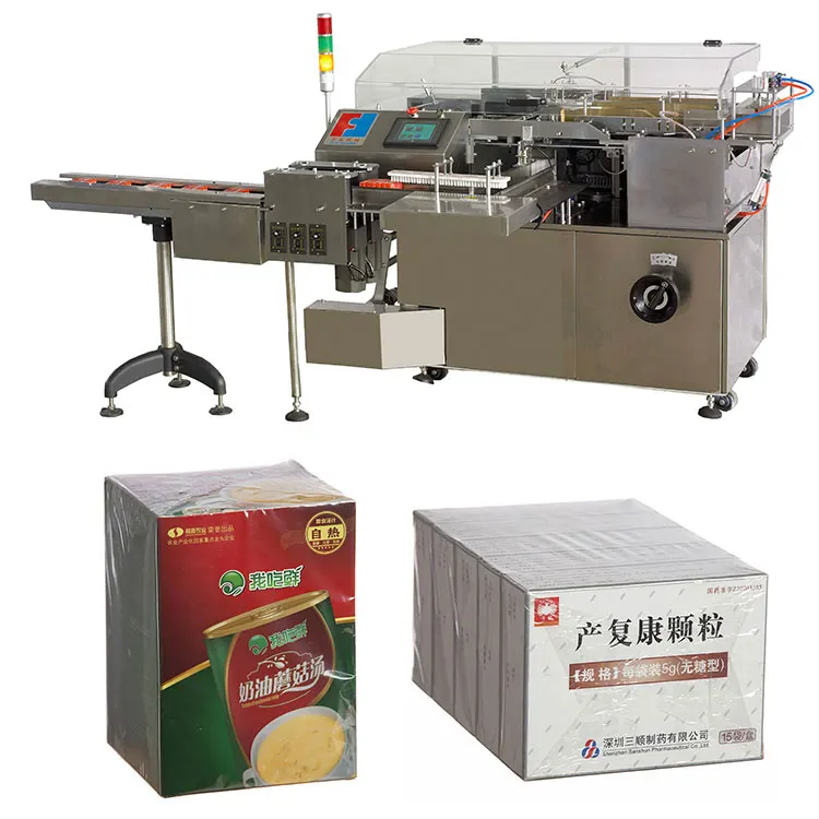 Perfume Playing Card Carton Box Plastic Cellophane Wrapping Overwrapping Machine
