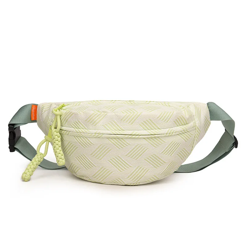 Wholesale Unisex Sling Crossbody Chest Bag with Water-Proof Nylon Waist Belt Zipper Closure for Running Travel Outdoor