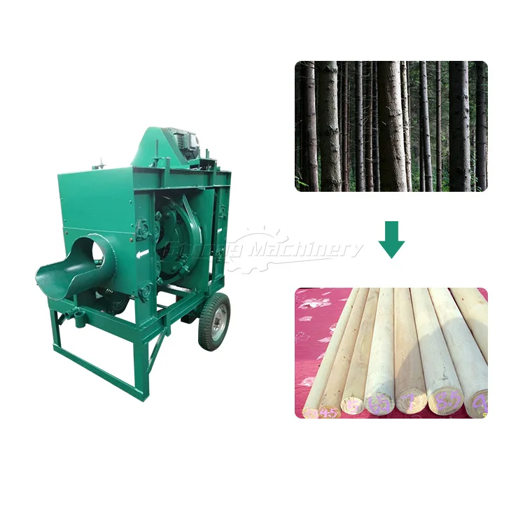 Wood log bark stripping machine of mobile wood debarking log peeling machine