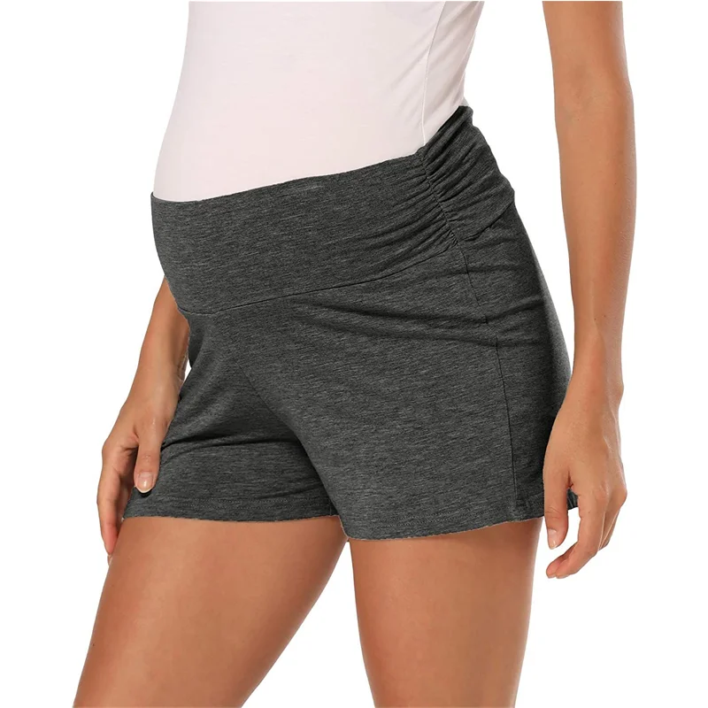 2021 high quality rayon high waist pants with adjustable shorts for pregnant women