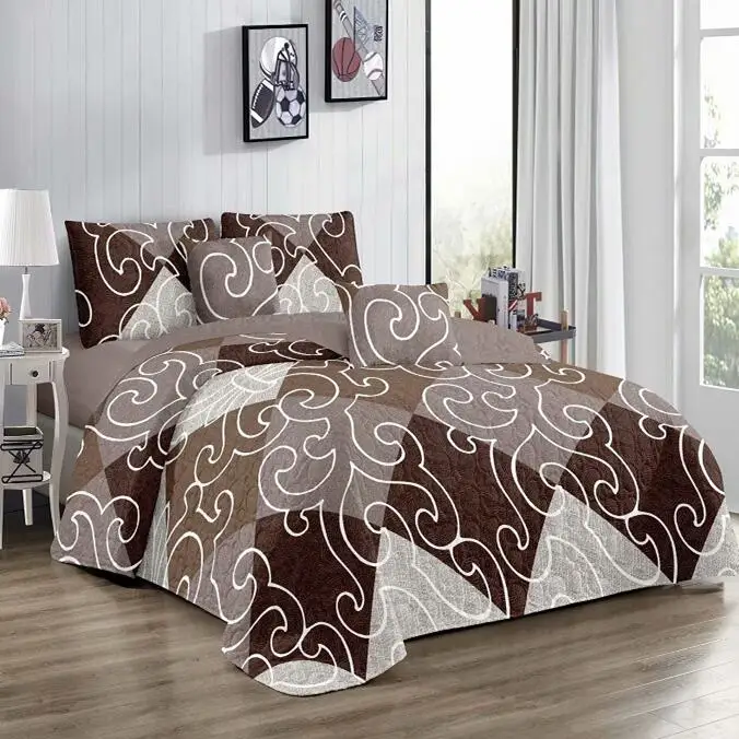 Factory Custom Premium Quality Soft Microfiber Lightweight Bedspreads Coverlets Easy Case Oversized Quilt Set