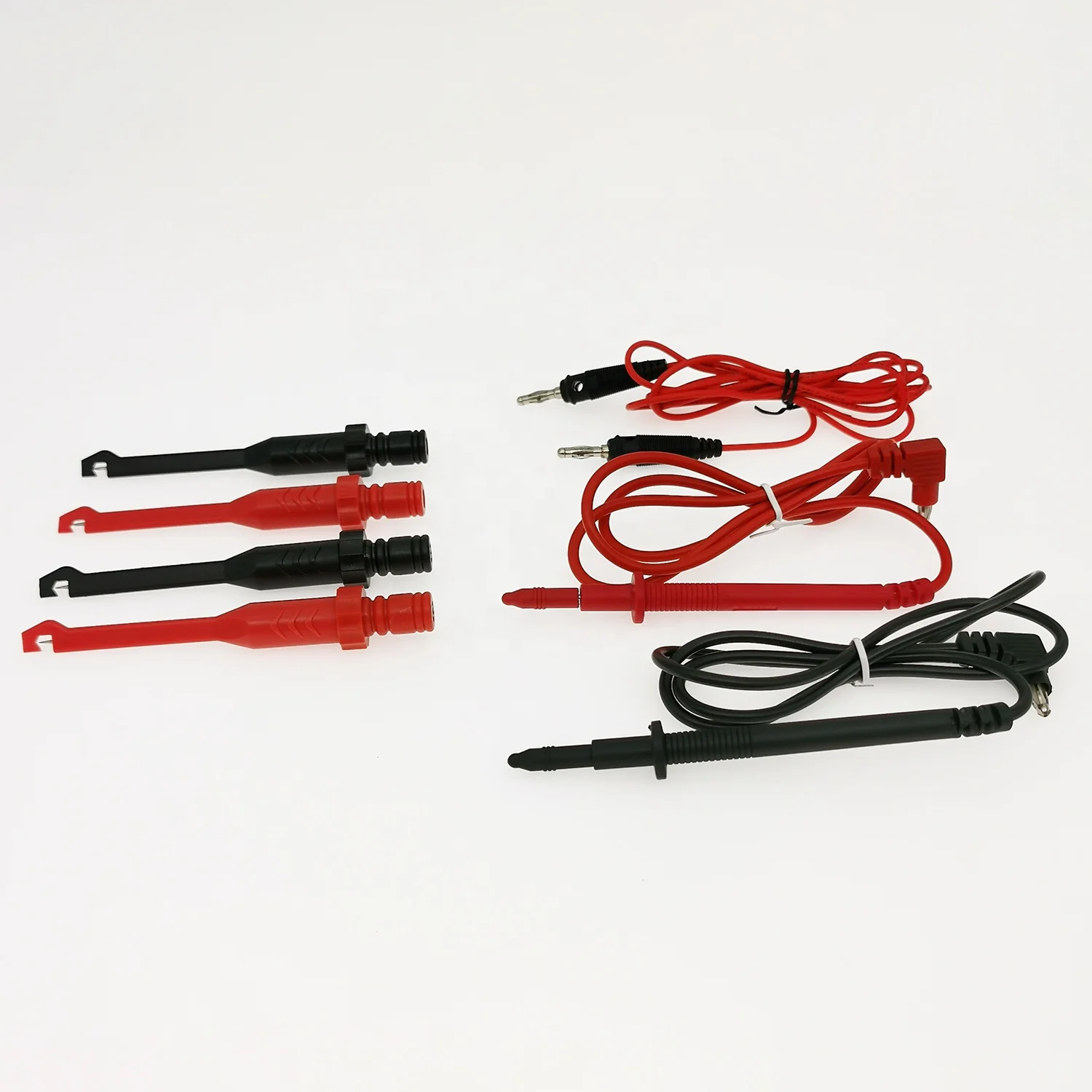Automotive Insulation Wire Piercing Pin Multimeter 2MM 4mm Banana Plug to Hook Clip Grabber Test Puncture Probe With Lead Cable