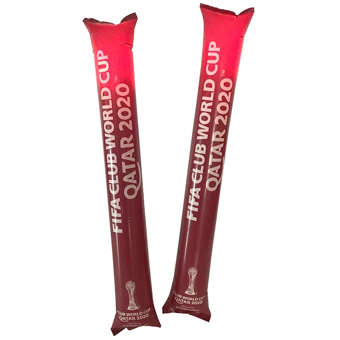 Promotional  LED Flashing PE Inflatable Cheering Stick/Thunder stick/ bang bang with Light