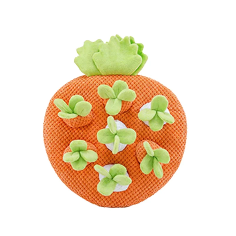 Lovely Creative Cartoon Carrot Dog Toy Plush Sniffing Vegetables Hide And Seek
