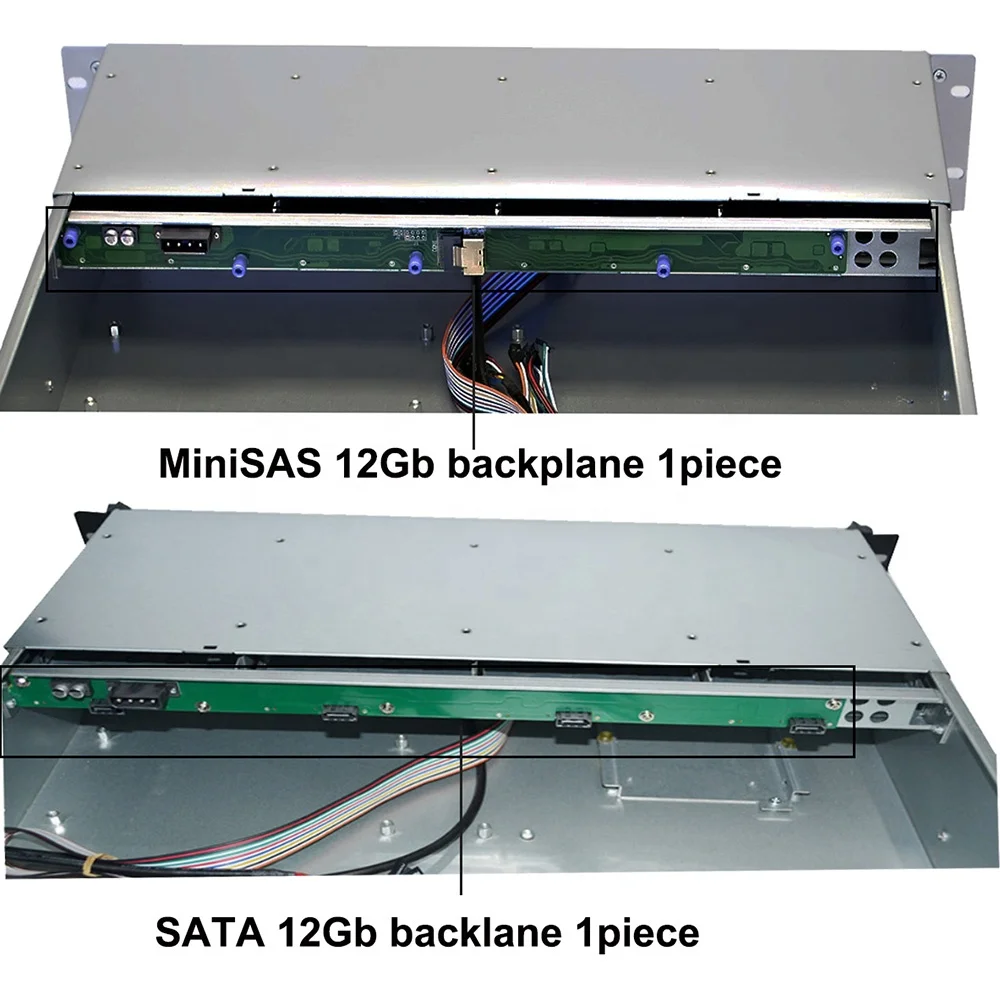 Шасси 2U для промышленного сервера в стойку с 4 популярными разъемами SATA/SAS Drive Bay, MiniSAS /SATA
