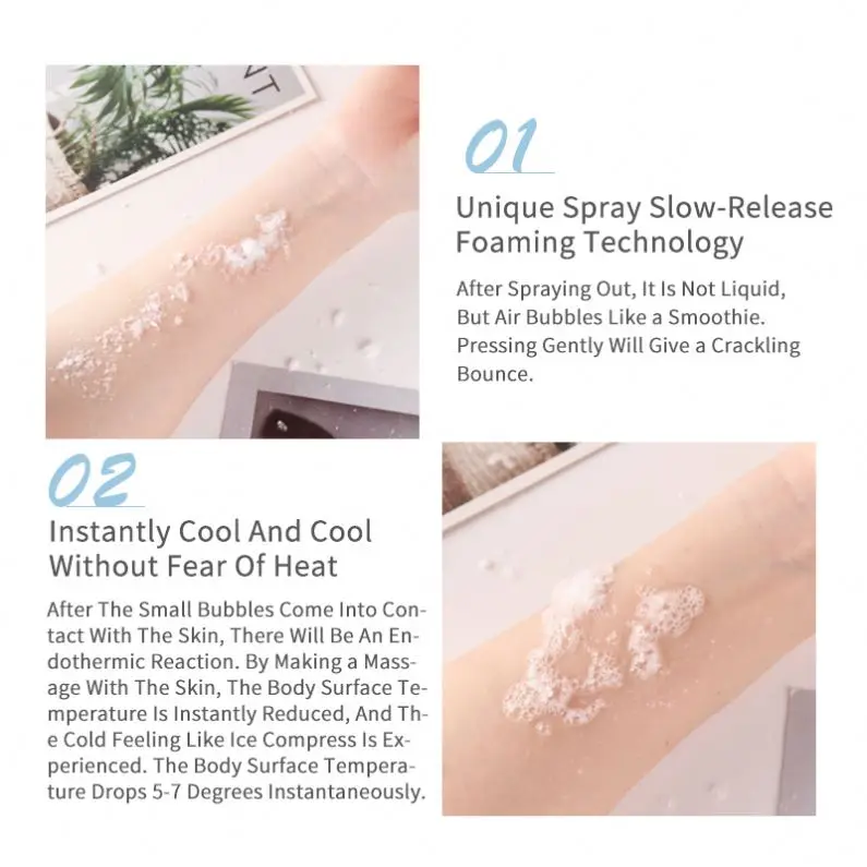 Wholesale Skincare new Items 2021 Ice cream cooling skin facial sunscreen spray 150ml moisturizing sun protection mist spray