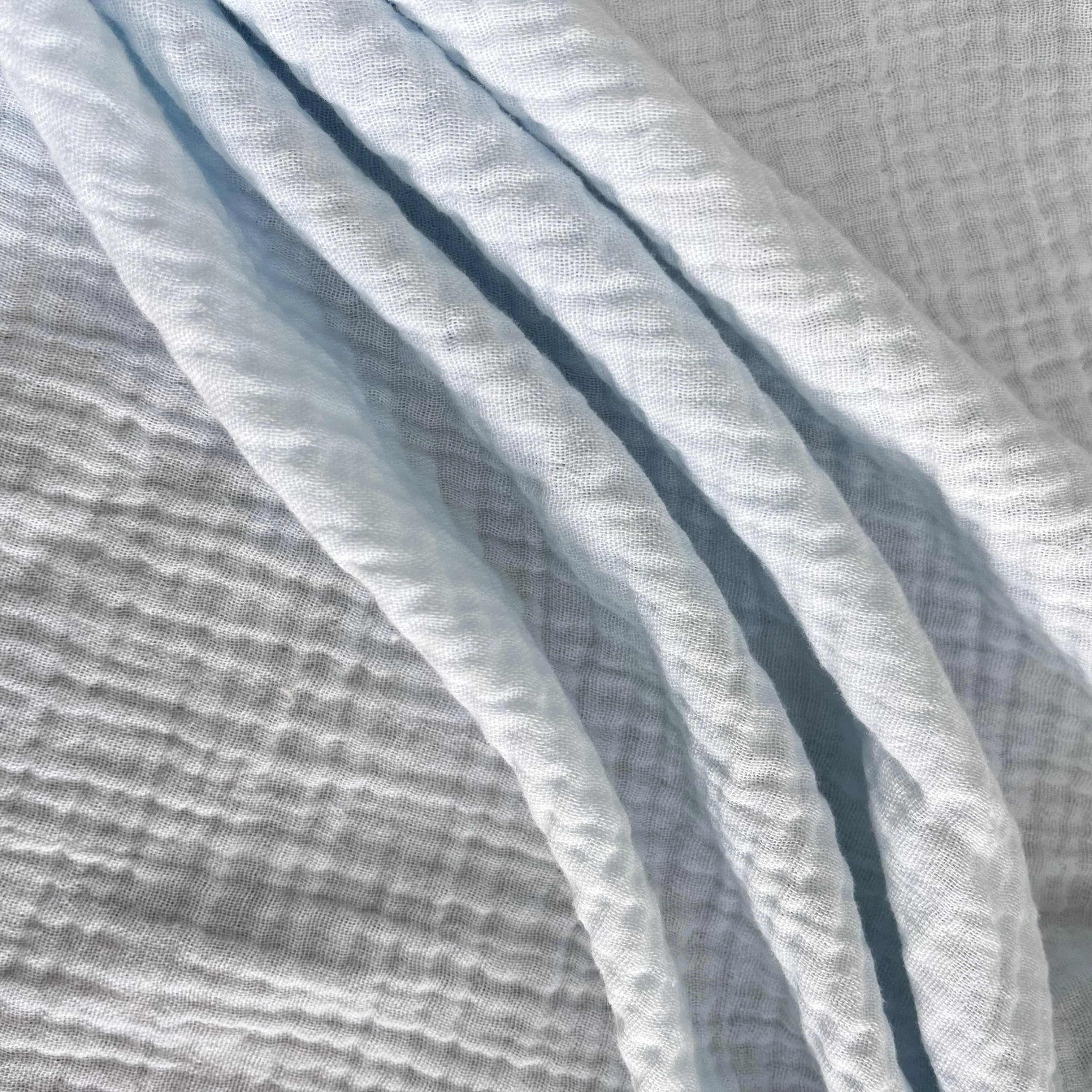 China manufacturer eco-friendly textile  40S 100% cotton double layer gauze muslin fabric soft breathable for garment