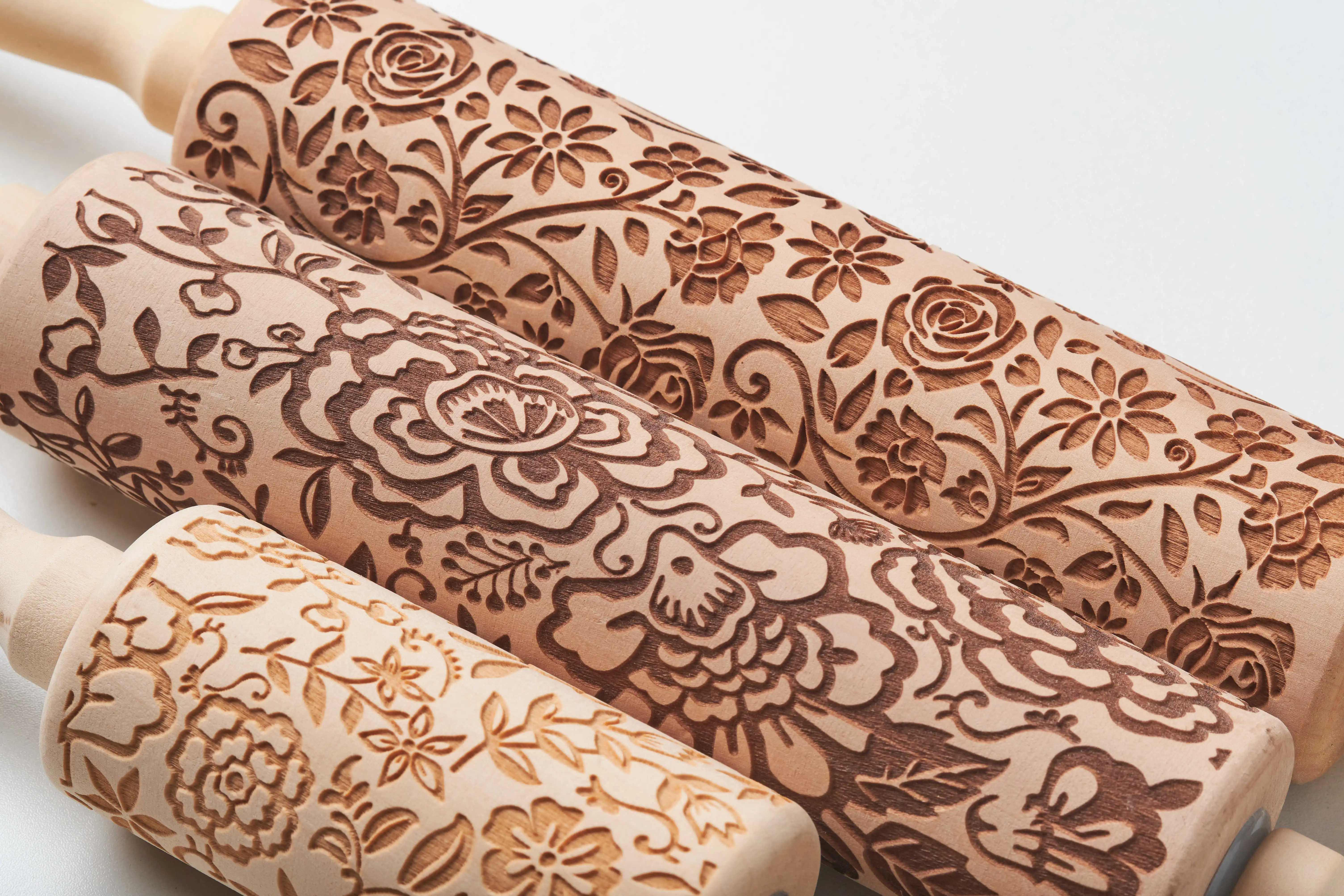 Fondant Cake Embossing Rolling Pin Baking Printed Cake Mould Rolling stick sugar crust knurling stick