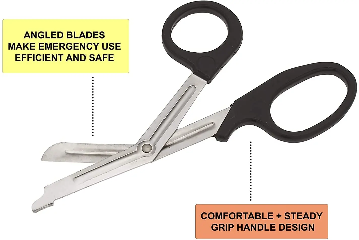 wholesale first aid small size stainless steel bandage scissors high quality trauma shears 14.5 cm