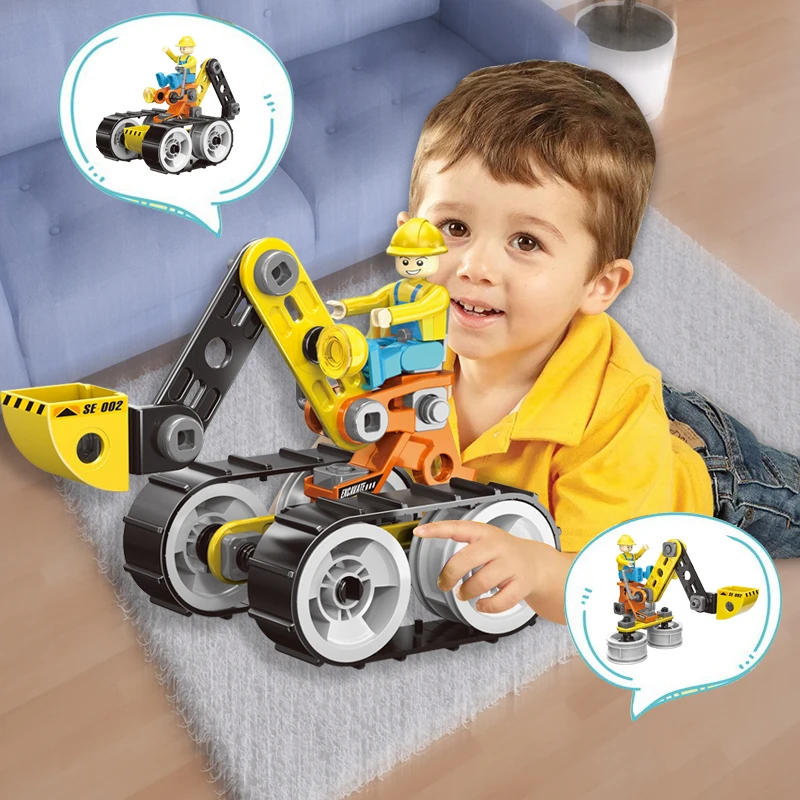 Creative Flexible DIY Game Plastic Assemble Block Model Toys Develop Science Kits Technology Learning Scientific Toy For Kid