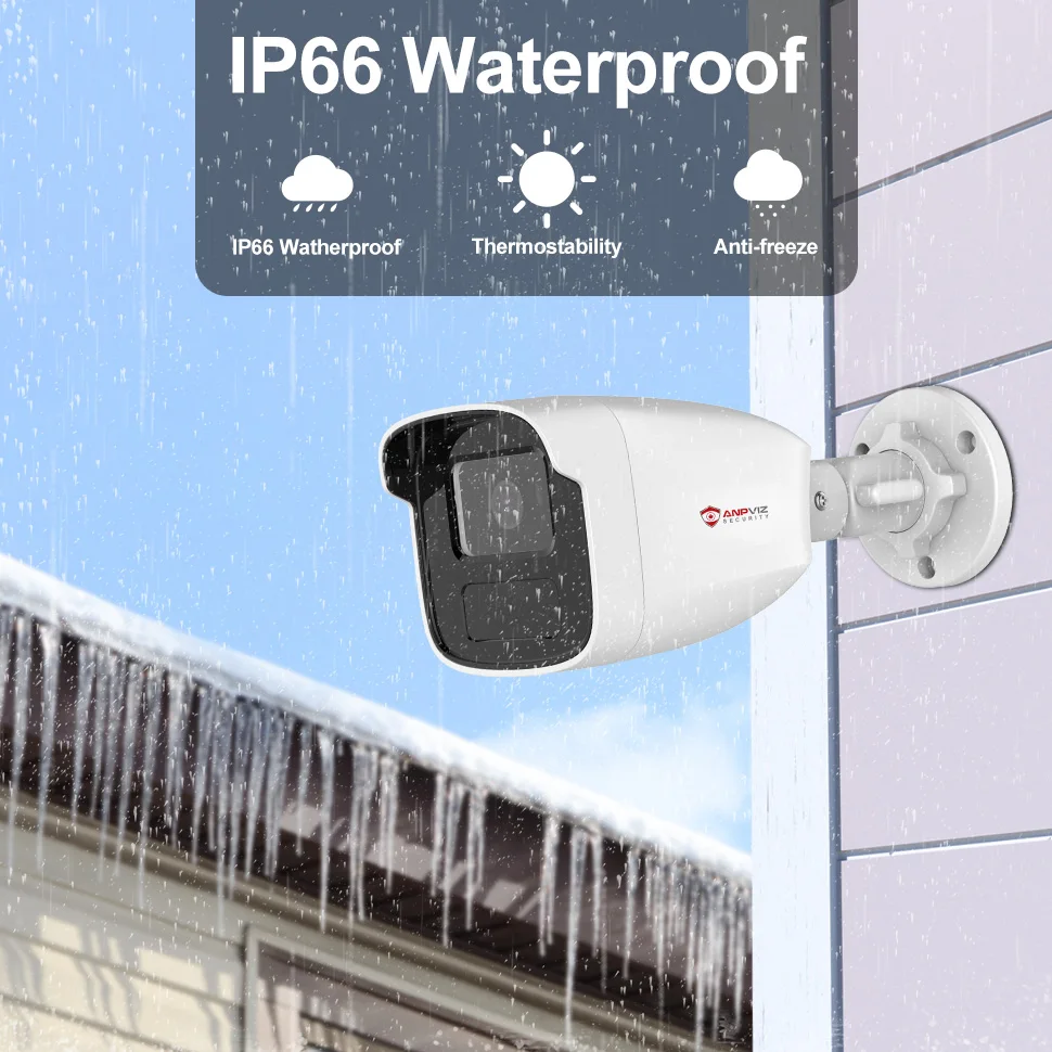 Anpviz 3K 5MP CCTV Camera Smart dual light  4-IN-1 CVI/TVI /CVBS/ AHD Bullet analog camera Built-in Micro IP66 IR Distance 40M