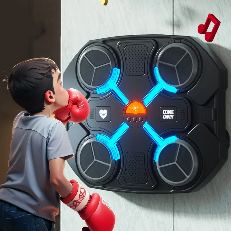 Home Wall Mount Music Boxing Electronic Smart Agility Training Boxing Target Punching Equipment Pads Music Boxing Machine