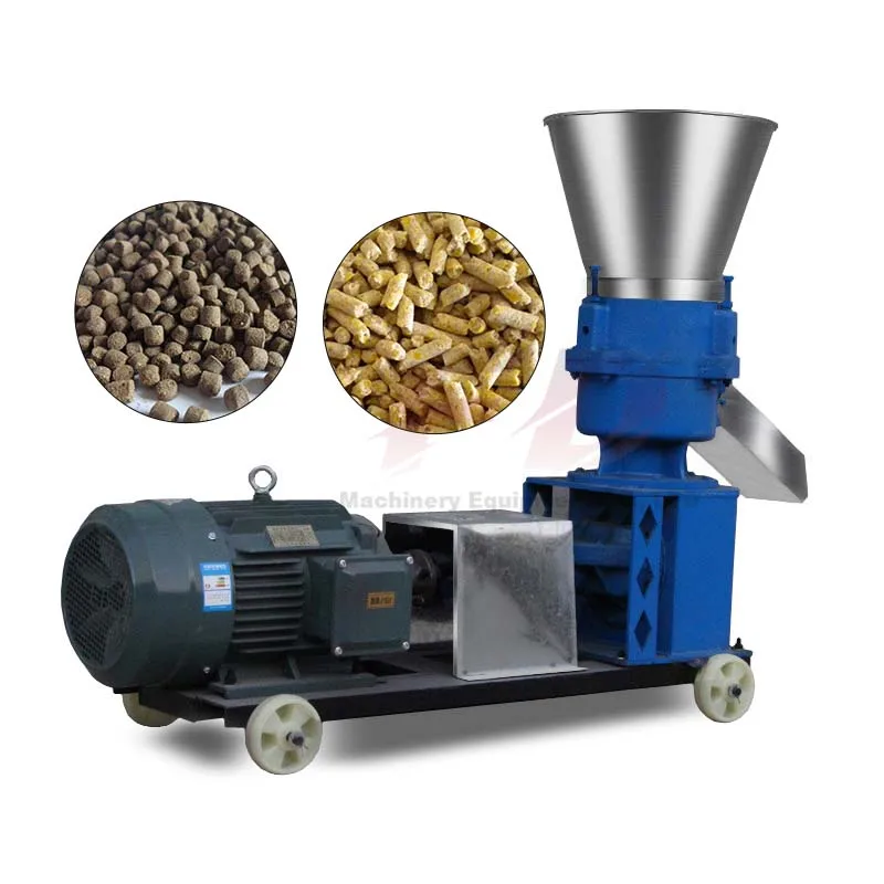 Automatic livestock cattle feed pallet granulator making machine/chicken feed pellet machine for kenya farm plant