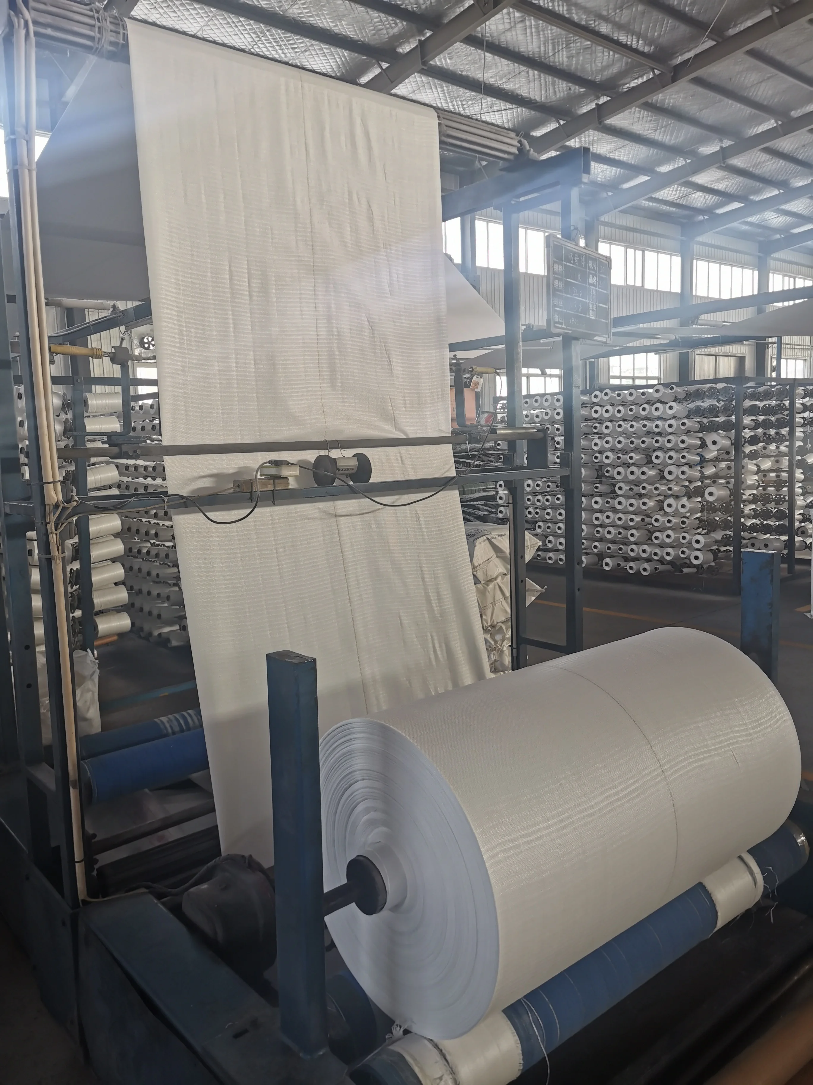 GRS CE Certified Factory 100% Virgin PP Coated White Raffia Polypropylene Woven Fabric for FICB Bag