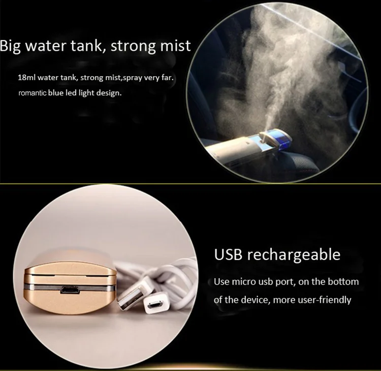 Wholesale Atomization Hydrogen Ion Face Steam Skin Moisturizing Mister Portable Beauty Facial Nano Handy Mist Water Sprayer