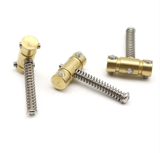 brass bridge saddles screw set kit for vintage-style three-saddle telecaster bridge