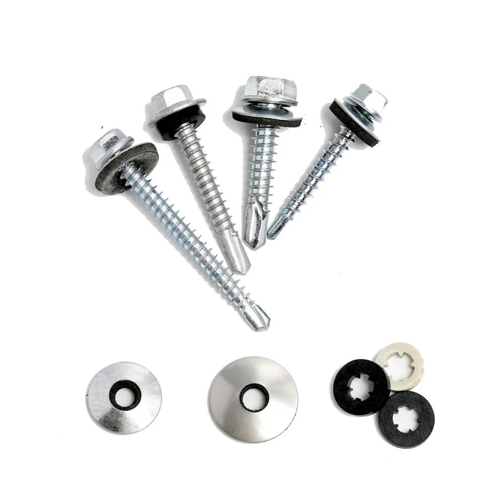 Custom Fastener C1022 Hex Zinc Plated Galvanized Hexagonal Head Self Drilling Roof Screw for Wood Metal Sheet